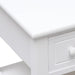 Side Table White 40x40x40 cm Paulownia Wood.
