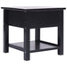 Side Table Black 40x40x40 cm Paulownia Wood.