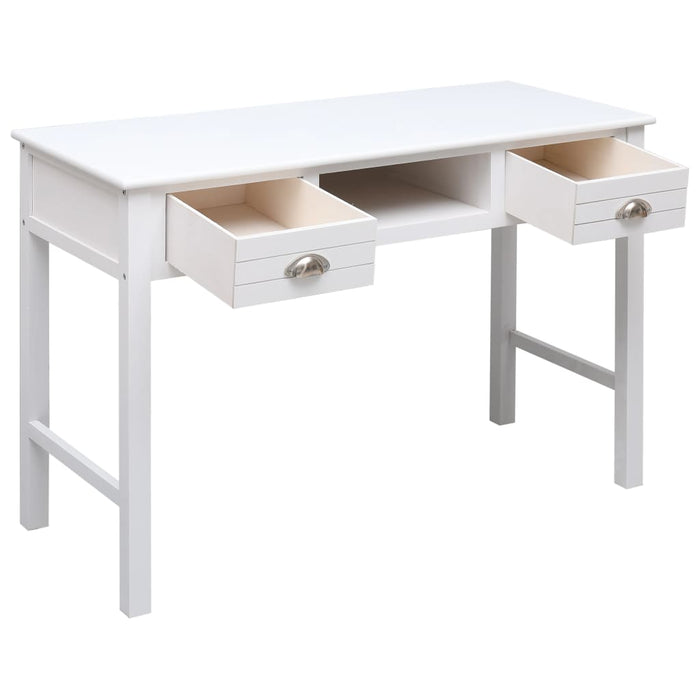 Writing Desk White 110x45x76 cm Wood.