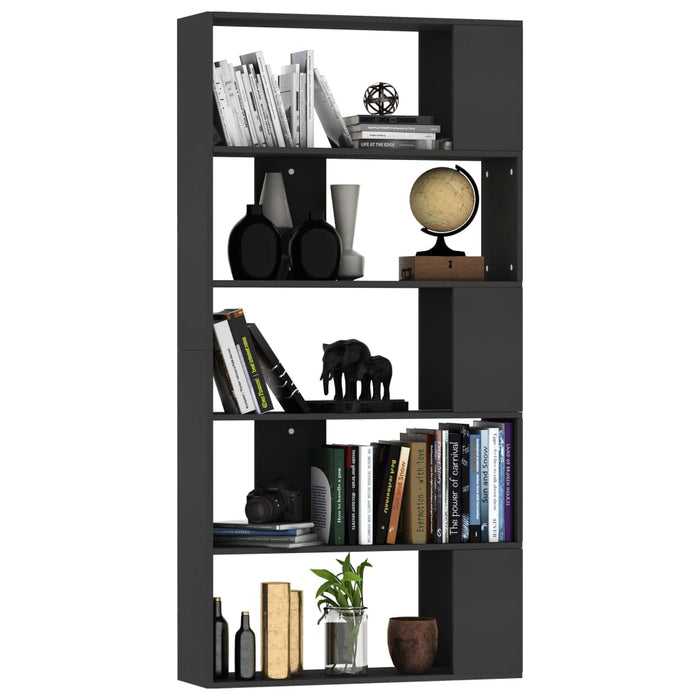 Book Cabinet/Room Divider Black 80x24x159 cm Engineered Wood.