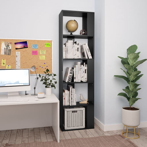 Book Cabinet/Room Divider Black 45x24x159 cm Engineered Wood.