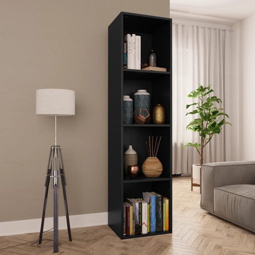 Book Cabinet/TV Cabinet Black 36x30x143 cm Engineered Wood.