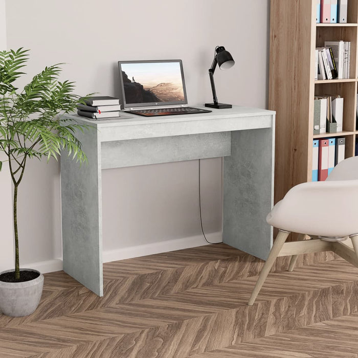 Desk Concrete Grey 90x40x72 cm Engineered Wood.