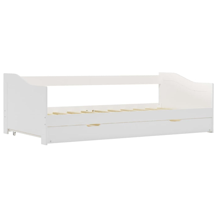 Pull-out Sofa Bed Frame White Pinewood 90x200 cm.