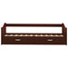 Pull-out Sofa Bed Frame Dark Brown Pinewood 90x200 cm.