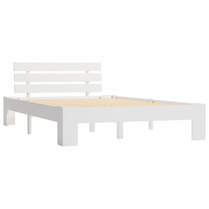 Bed Frame White Solid Pine Wood 120x200 cm.