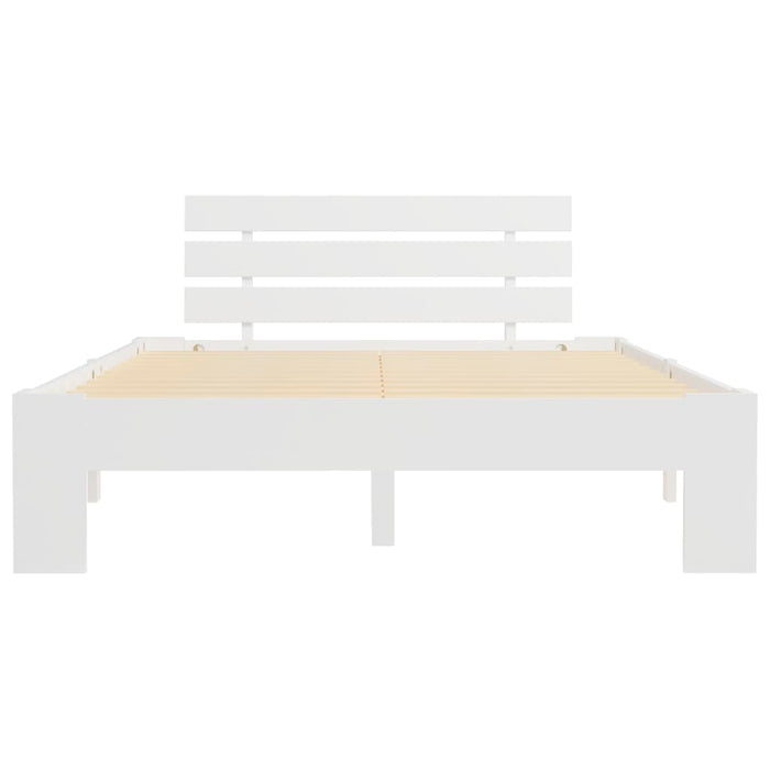 Bed Frame White Solid Pine Wood 120x200 cm.