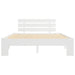 Bed Frame White Solid Pine Wood 140x200 cm.
