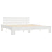 Bed Frame White Solid Pine Wood 160x200 cm.