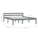 Bed Frame Grey Solid Pine Wood 120x200 cm.