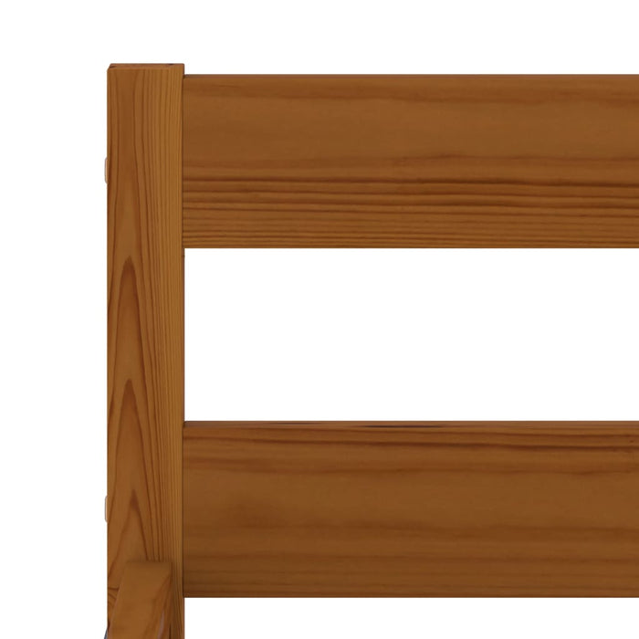 Bed Frame Honey Brown Solid Pine Wood 100x200 cm.