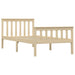 Bed Frame Light Wood Solid Pinewood 100x200 cm.