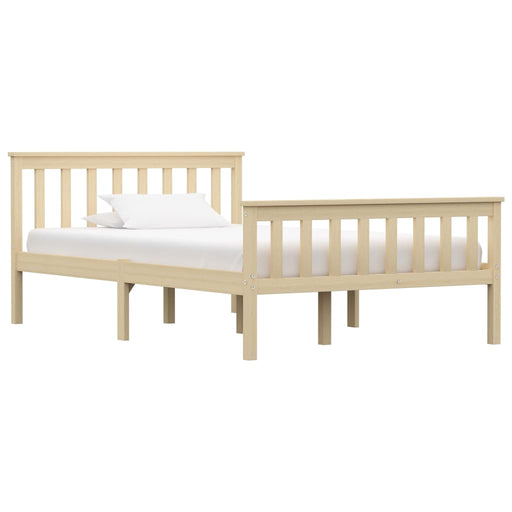 Bed Frame Light Wood Solid Pinewood 120x200 cm.