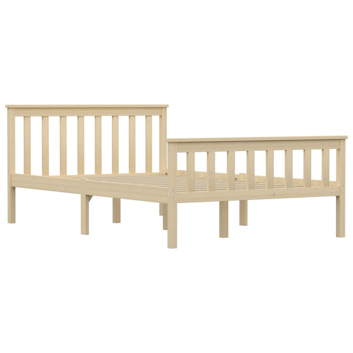 Bed Frame Light Wood Solid Pinewood 120x200 cm.