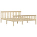 Bed Frame Light Wood Solid Pinewood 160x200 cm.