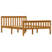 Bed Frame Honey Brown Solid Pinewood 135 x 190 cm.