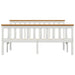 Bed Frame White Solid Pinewood 135 x 190 cm.