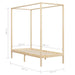 Canopy Bed Frame Solid Pine Wood 100x200 cm.