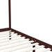 Canopy Bed Frame Dark Brown Solid Pine Wood 120x200 cm.