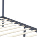 Canopy Bed Frame Grey Solid Pine Wood 120x200 cm.