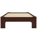 Bed Frame Dark Brown Solid Pine Wood 100x200 cm.