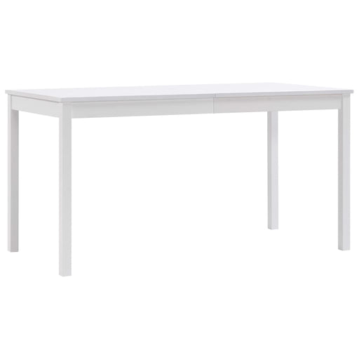 Dining Table White 140x70x73 cm Pinewood.