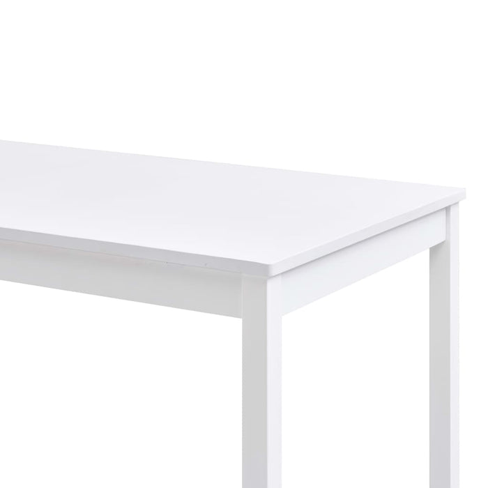 Dining Table White 140x70x73 cm Pinewood.