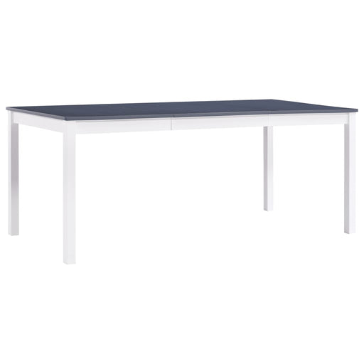 Dining Table White and Grey 180x90x73 cm Pinewood.