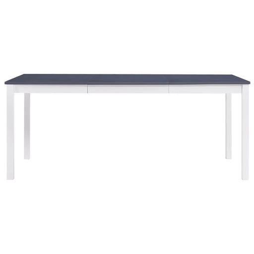 Dining Table White and Grey 180x90x73 cm Pinewood.