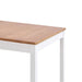 Dining Table White and Brown 180x90x73 cm Pinewood.