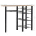 3 Piece Bar Set with Shelves Wood and Steel.