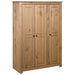 3-Door Wardrobe 118x50x171.5 cm Pine Panama Range.