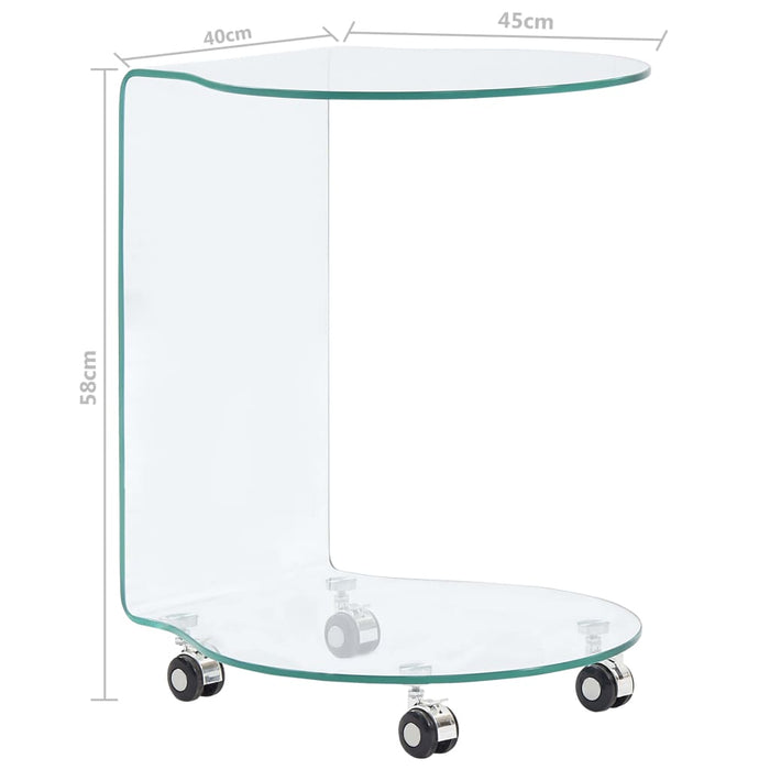 Coffee Table Tempered Glass 45 cm