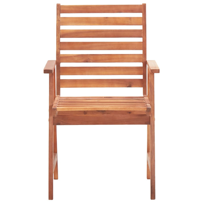 Outdoor Dining Chairs 2 pcs Solid Acacia Wood.