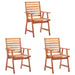 Outdoor Dining Chairs 3 pcs Solid Acacia Wood.