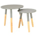 Side Tables 2 pcs Grey Solid Pinewood.