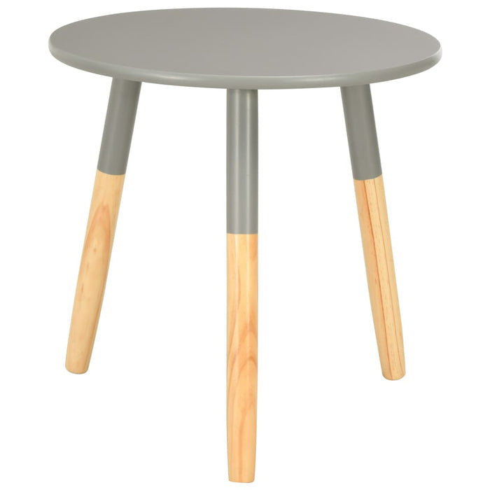 Side Tables 2 pcs Grey Solid Pinewood.