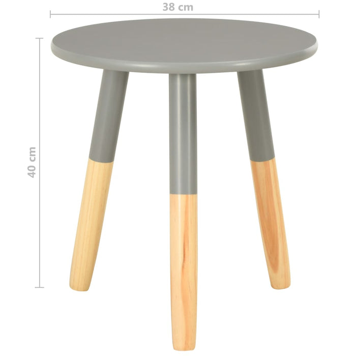 Side Tables 2 pcs Grey Solid Pinewood.