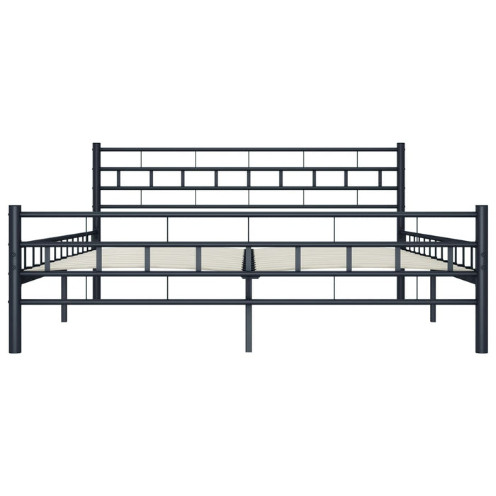 Bed Frame Black Steel 140 cm