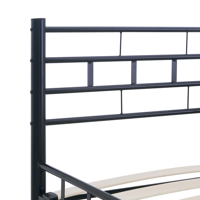 Bed Frame Black Steel 160 cm