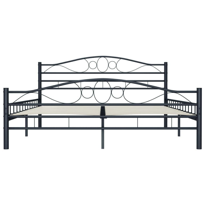 Bed Frame Black Steel 140x200 cm.