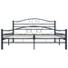 Bed Frame Black Steel 200x200 cm.