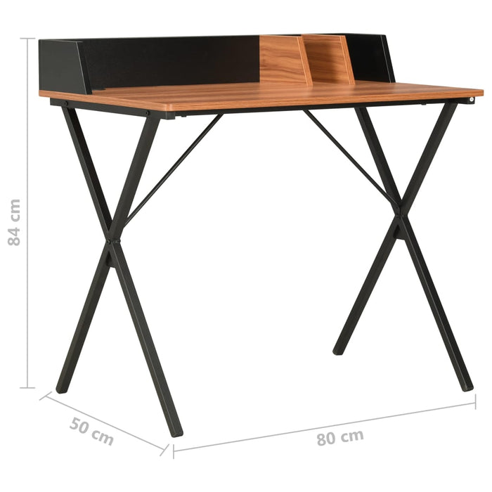 Desk Black and Brown 80x50x84 cm.