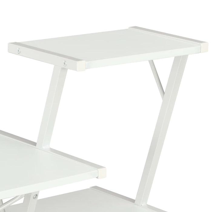 Desk with Shelf White 116x50x93 cm.
