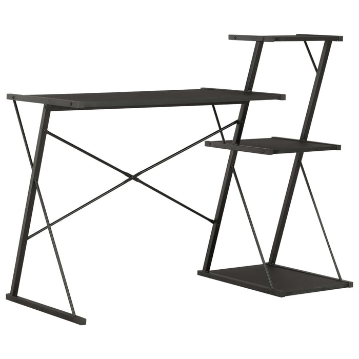 Desk with Shelf Black 116x50x93 cm.