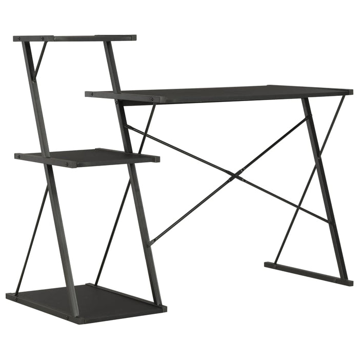 Desk with Shelf Black 116x50x93 cm.