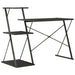 Desk with Shelf Black 116x50x93 cm.