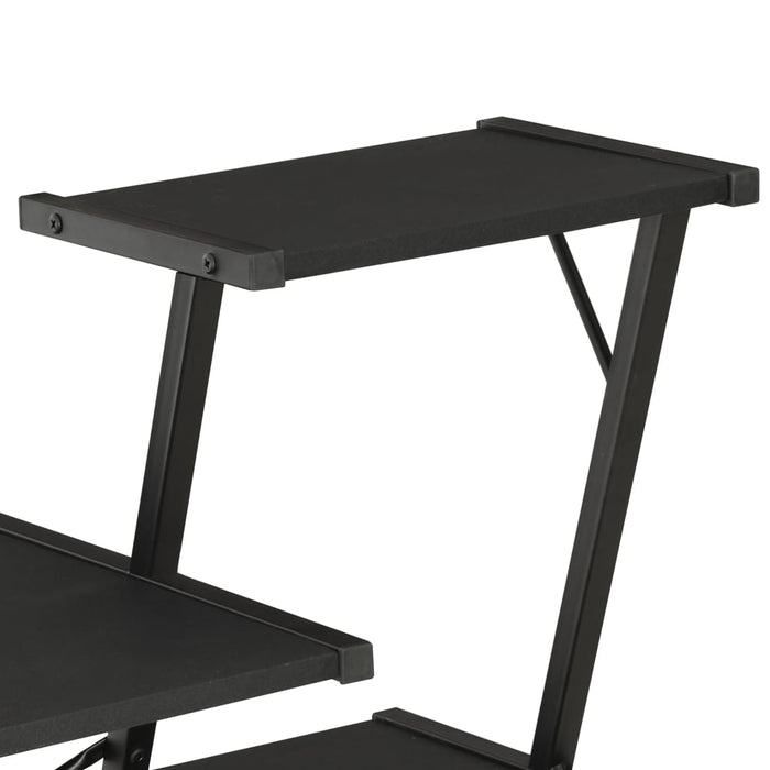Desk with Shelf Black 116x50x93 cm.