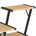 Desk with Shelf Black and Oak 116x50x93 cm.