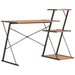 Desk with Shelf Black and Brown 116x50x93 cm.